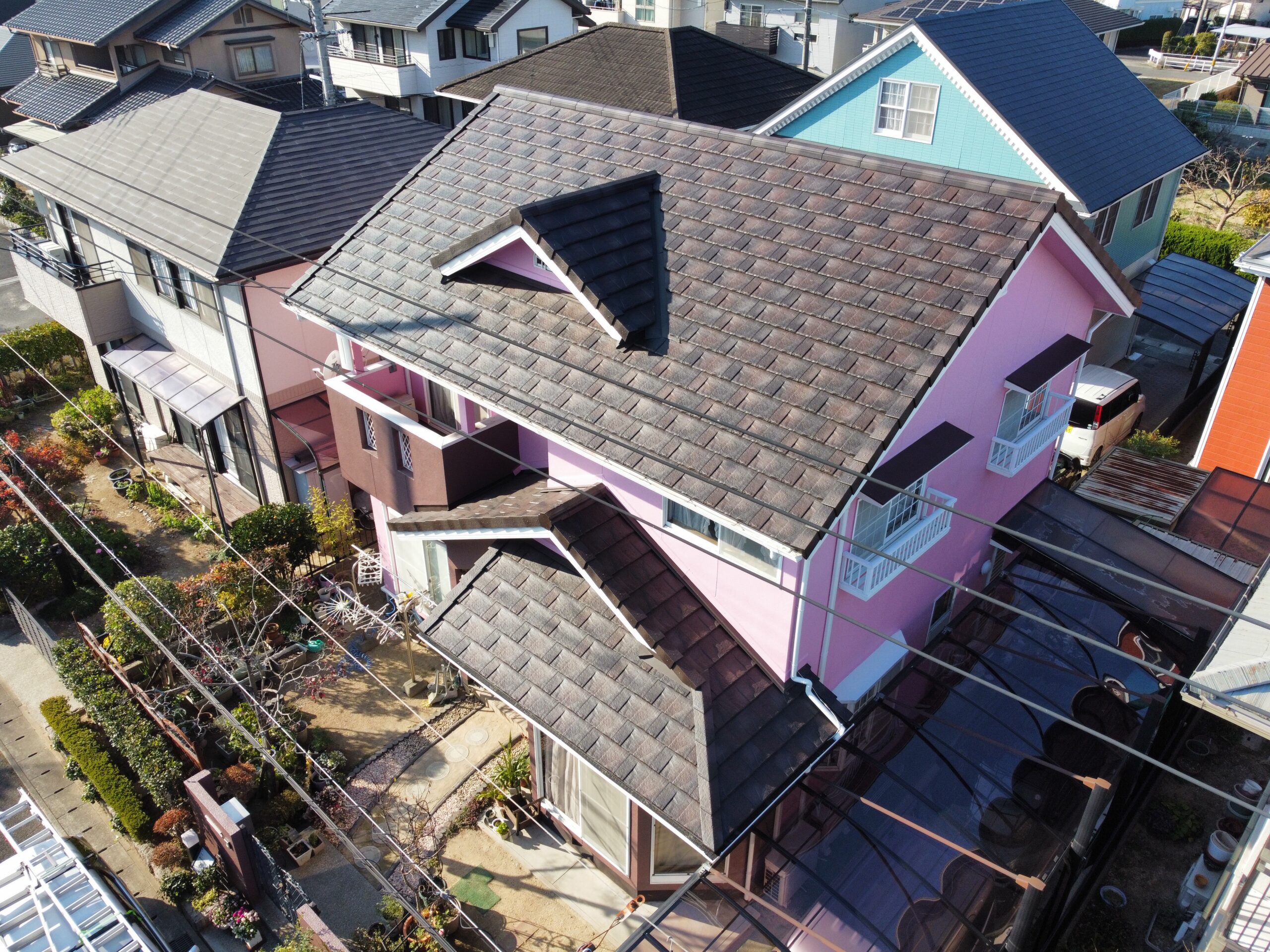 岡山市南区｜外壁塗装工事を行いました！