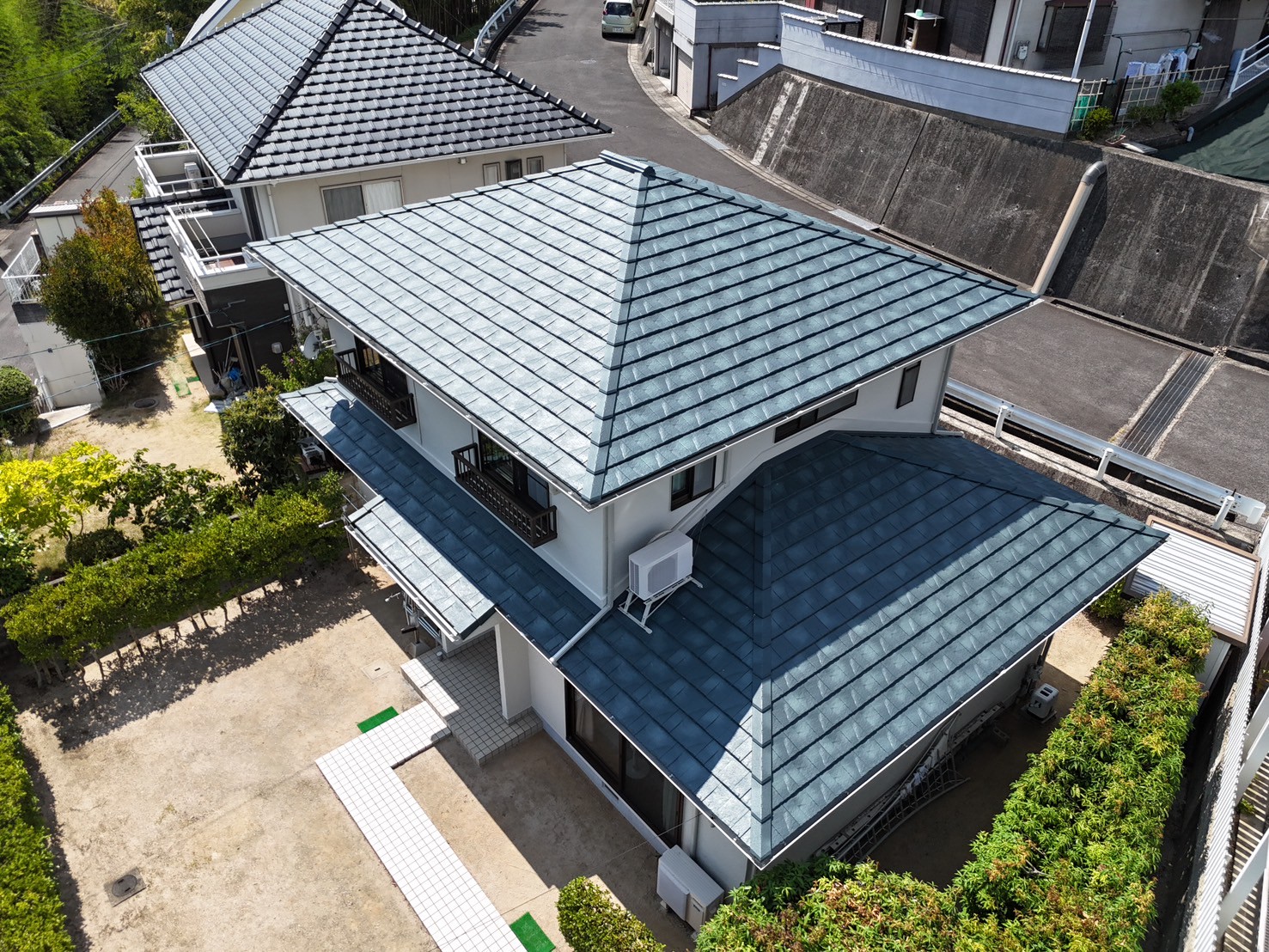 岡山市中区｜外壁塗装工事を行いました！